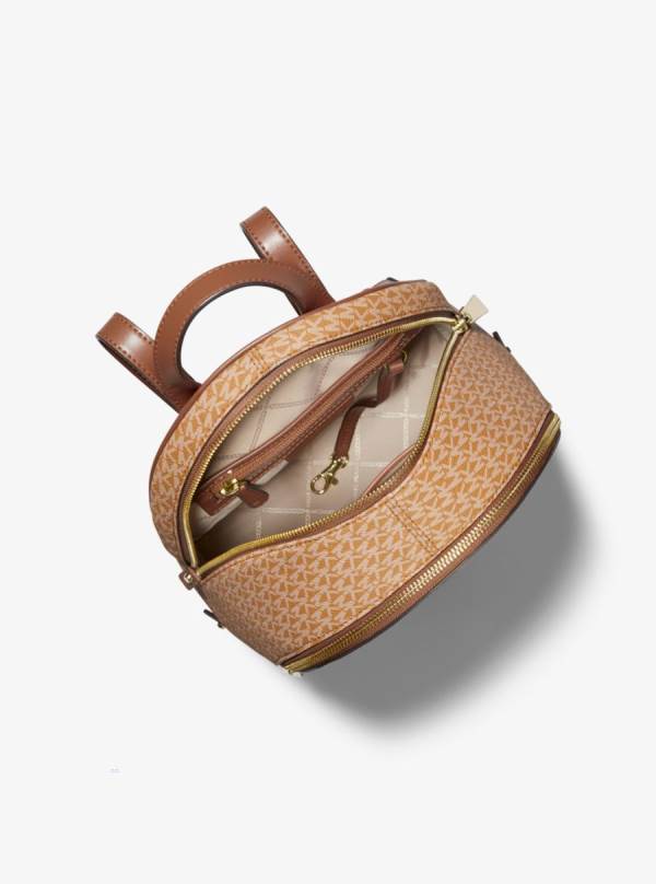 Damske Batohy Michael Kors Rhea Medium Color-Block Logo Červené Biele - Kabelky Michael Kors Vypredaj | VWBLQ-6782